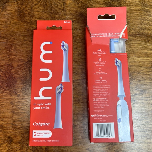 Colgate Hum Electric Toothbrush Replacement Heads - Blue - Picture 13 of 14